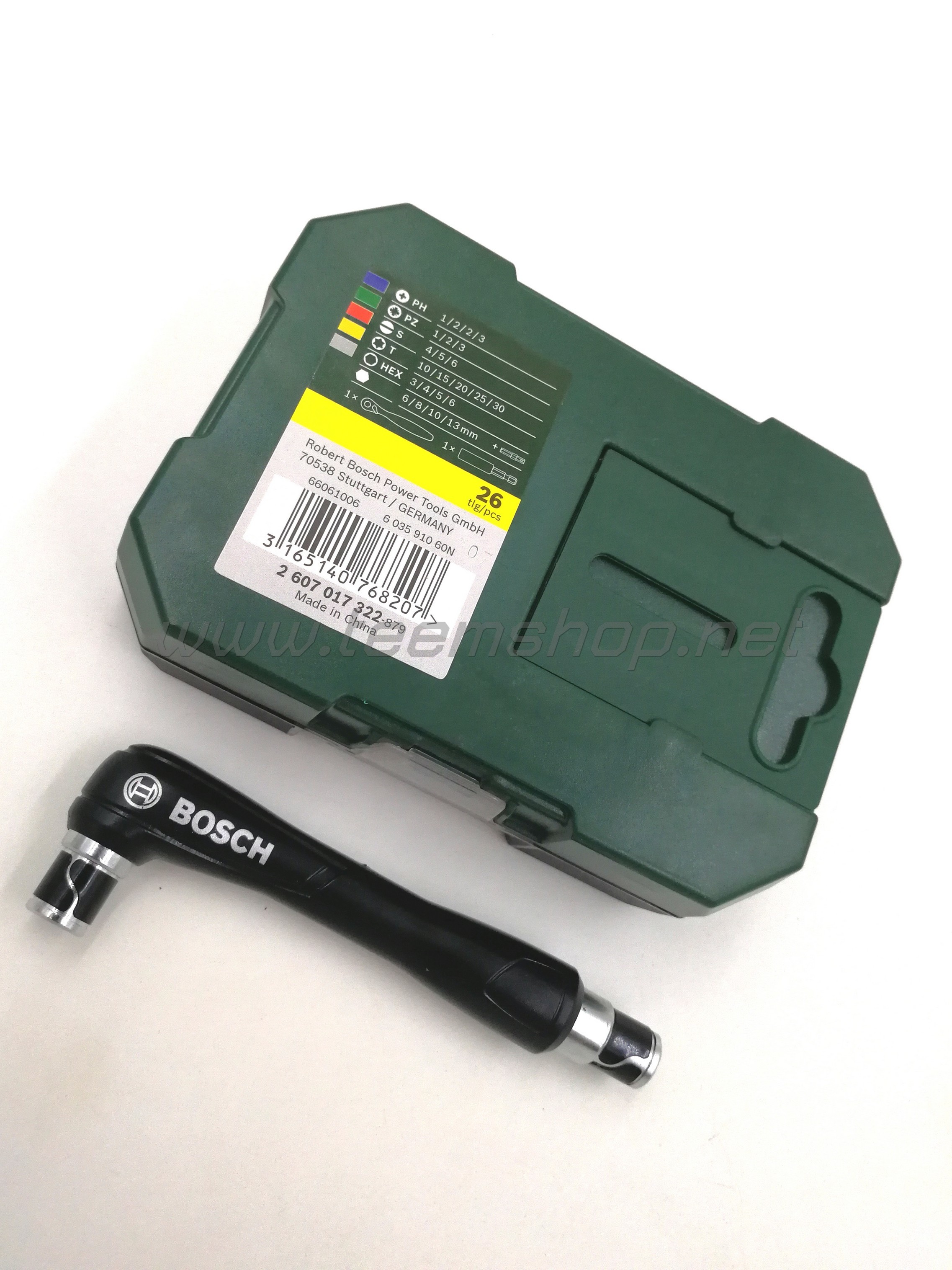 2607017392 BOSCH ชุดเครื่องมือ 27ชิ้น พร้อมด้ามขัน 90องศา