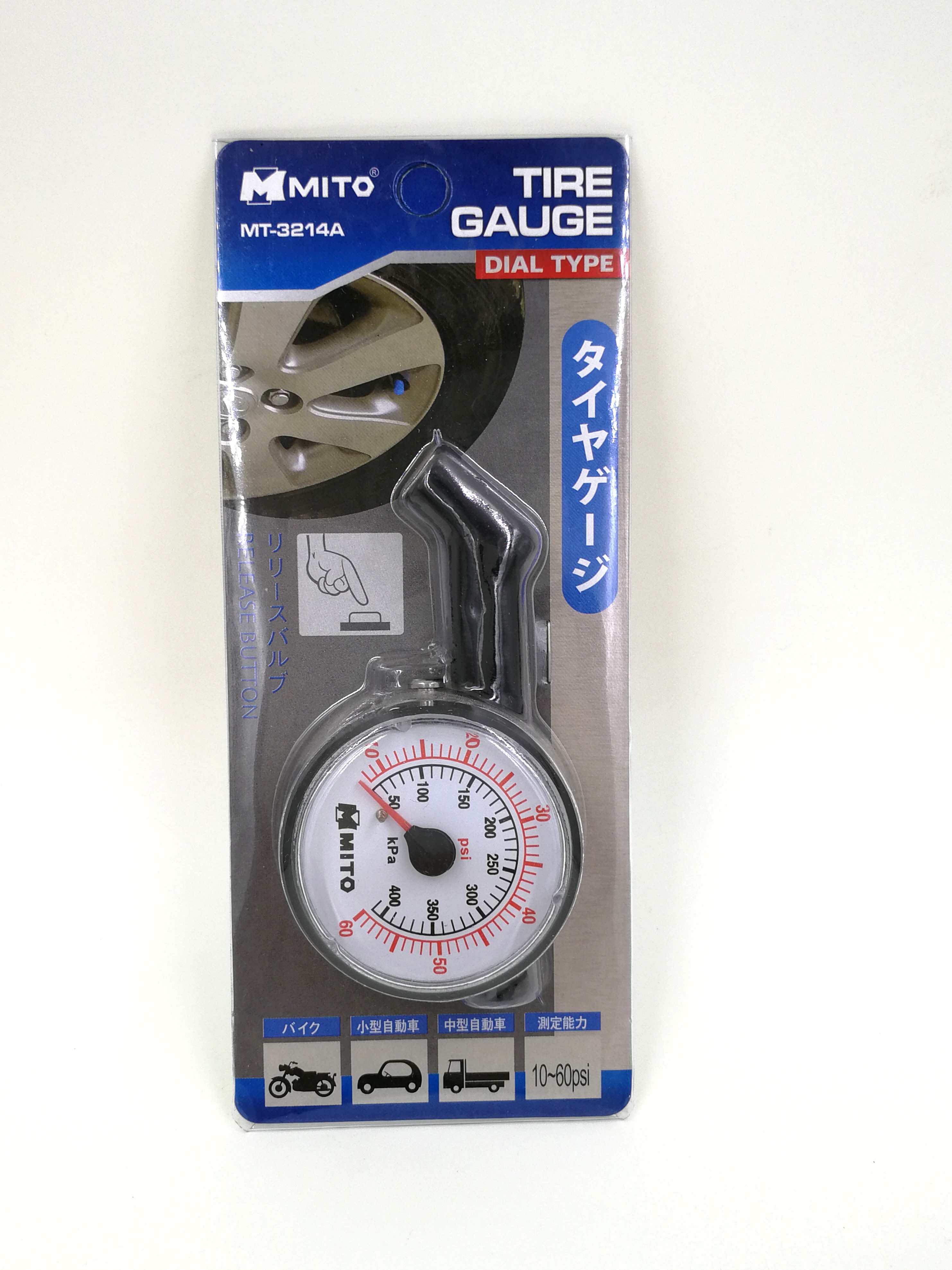 MITO เกจวัดลมแบบหน้าปัด MT-3214A 10-60psi