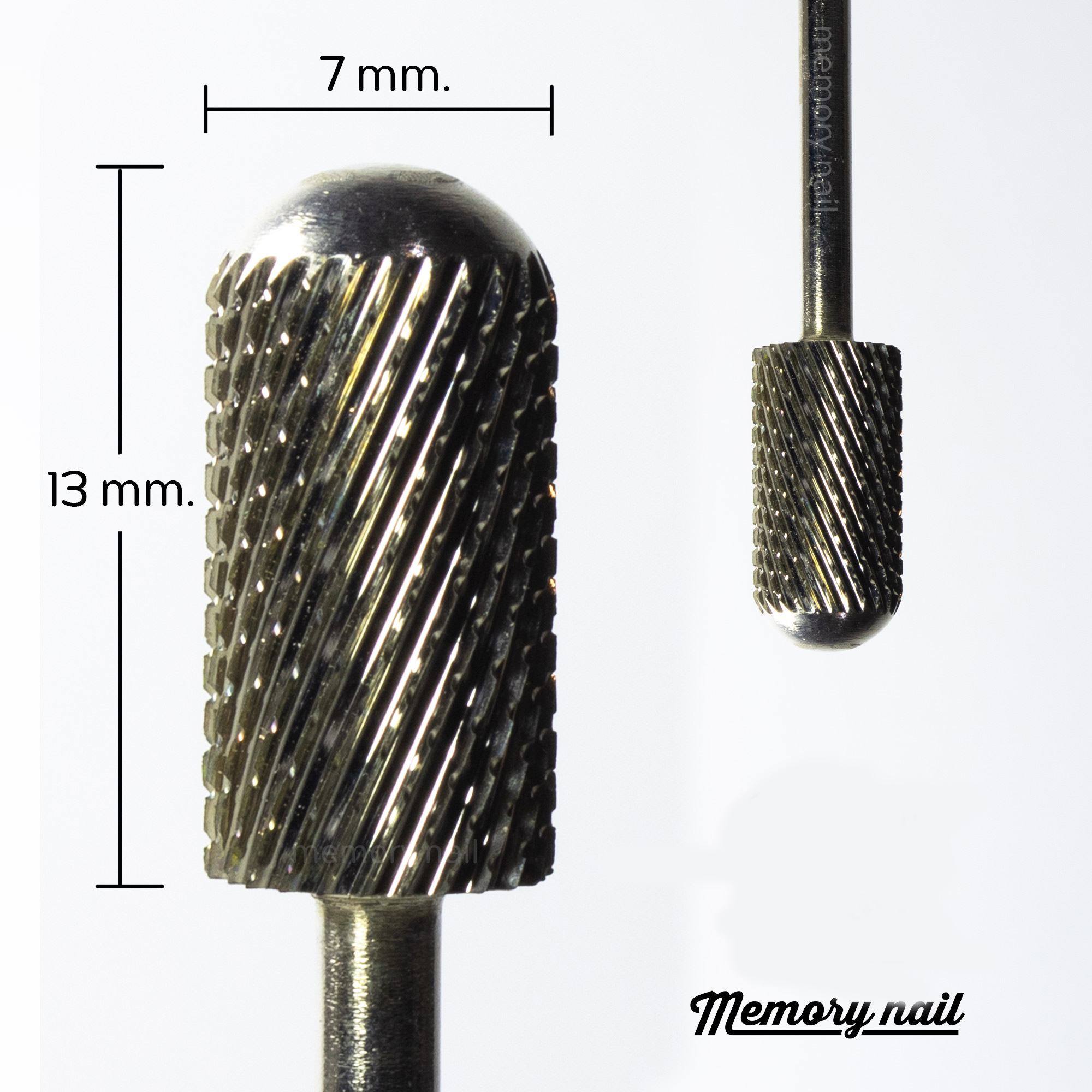 หัวเจียรเล็บ Safety Barrel Smooth Top Bit 3/32 หัวเจียรคาร์ไบ ทรงกระบอก หัวมล ละเอียด