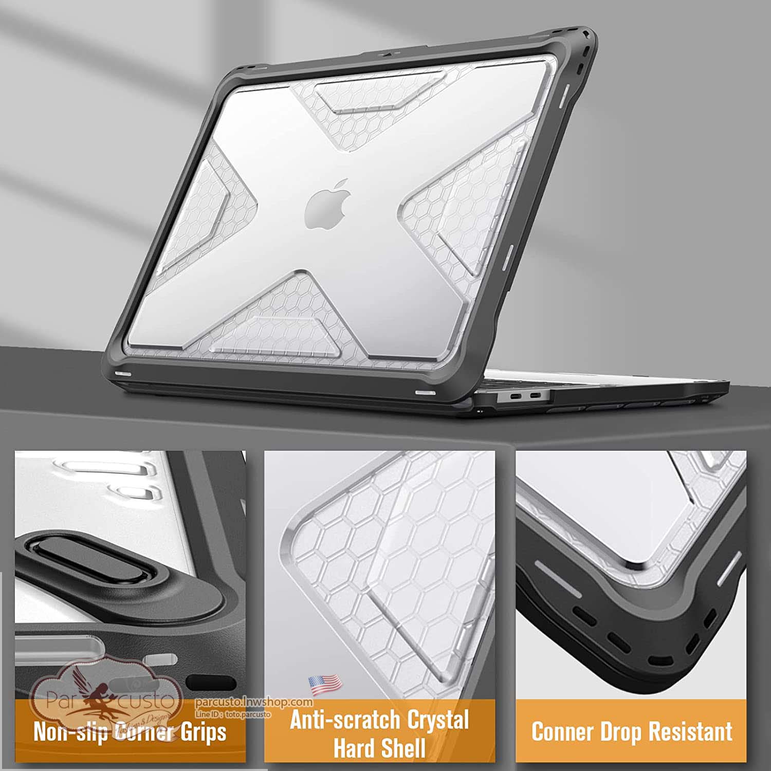 เคสกันกระแทก MacBook Pro 13 (2016-2022) [Heavy Duty] จาก Fintie [Pre-order USA]