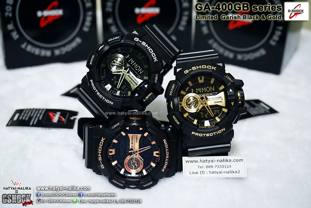 นาฬิกา Casio G-Shock Limited Garish Black & Gold Series รุ่น GA-400GB-1A9 สีดำทอง ของแท้ รับประกัน1ปี