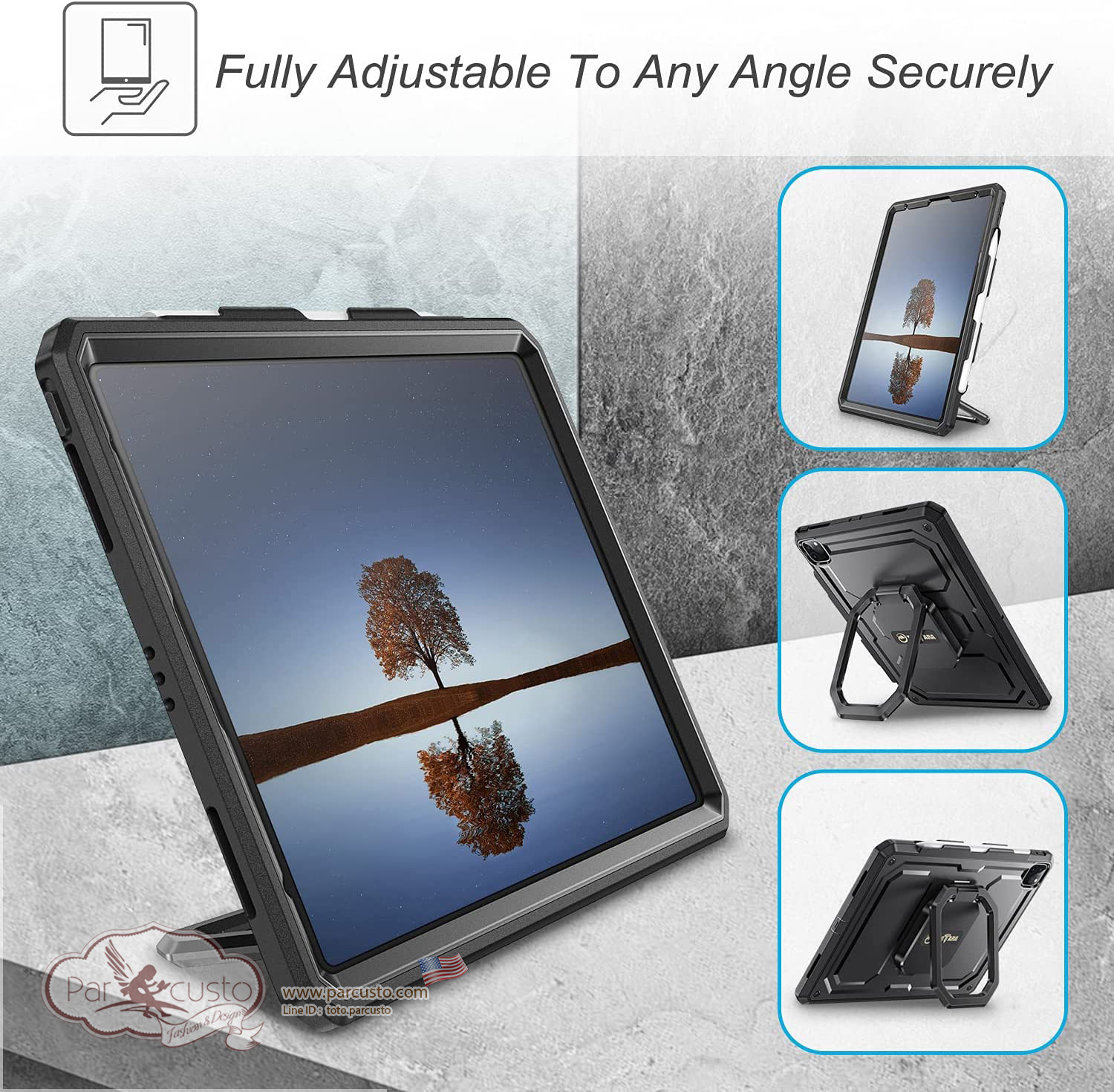 เคสกันกระแทก Apple iPad Pro 11 2021/2020/2018 [Tuatara Magic Ring] จาก Fintie [หมด]