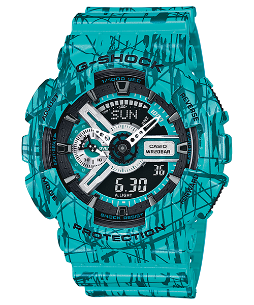 นาฬิกา คาสิโอ Casio G-Shock Limited Slash Pattern series รุ่น GA-110SL-3A สีมิ้นท์ช็อคโกแลตชิพ (หายากมาก)