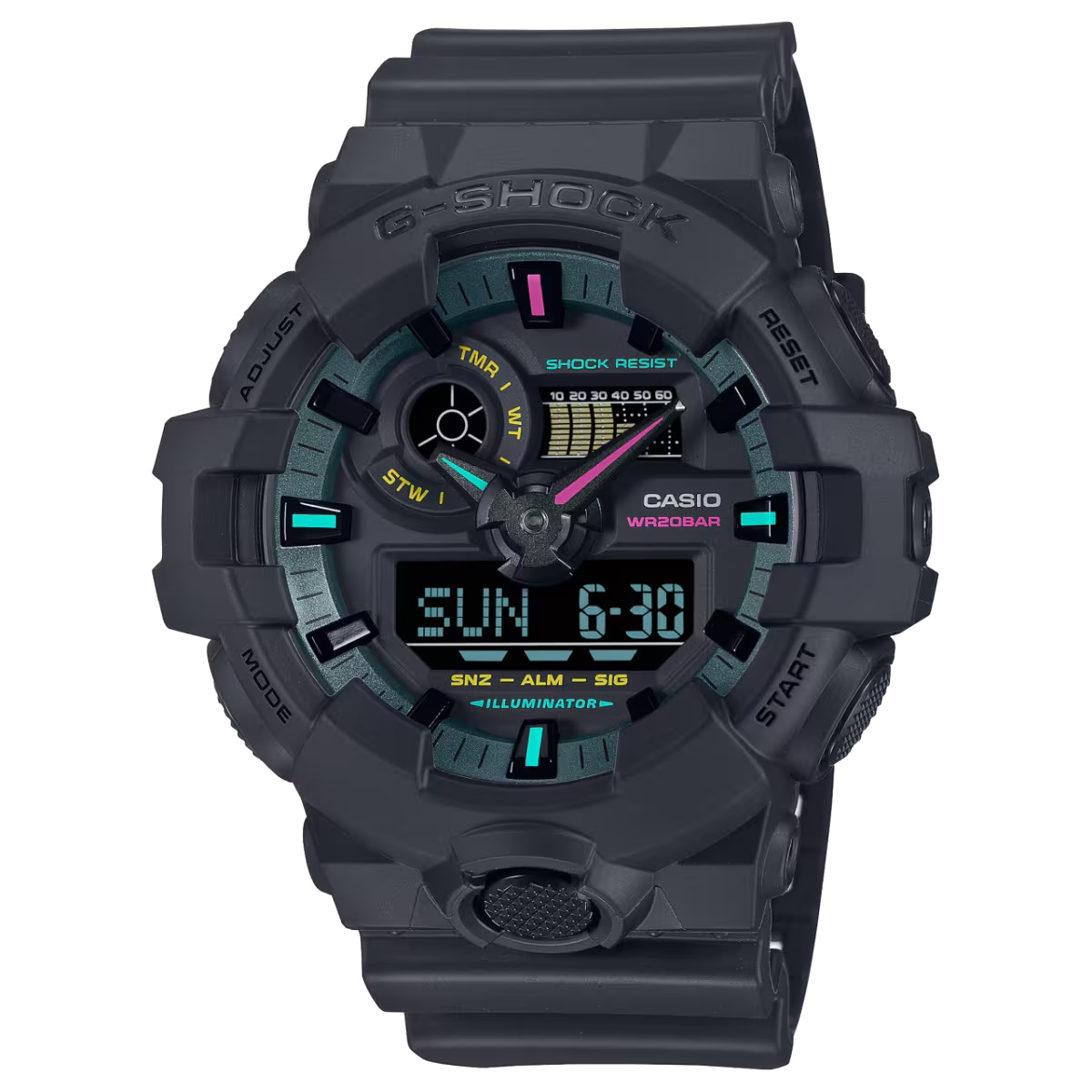 นาฬิกา Casio G-Shock Special Color Multi-Fluorescent series รุ่น GA-700MF-1A ของแท้ รับประกัน1ปี