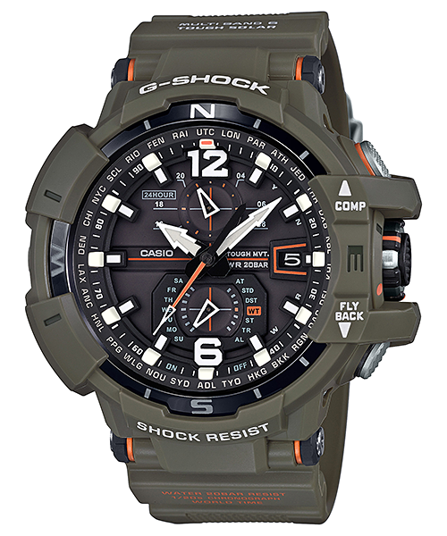 นาฬิกา Casio G-Shock นักบิน GRAVITYMASTER Master in OLIVE DRAB series รุ่น GW-A1100KH-3A ของแท้ รับประกัน1ปี