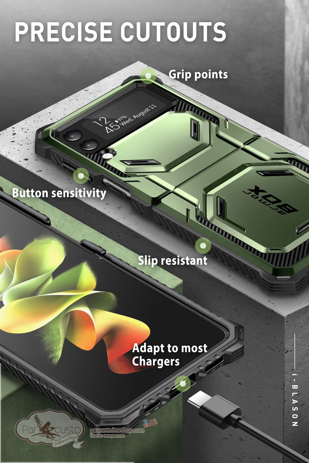 เคสกันกระแทก Samsung Galaxy Z Flip 4 5G [Armorbox] จาก i-Blason (Pre-order USA)