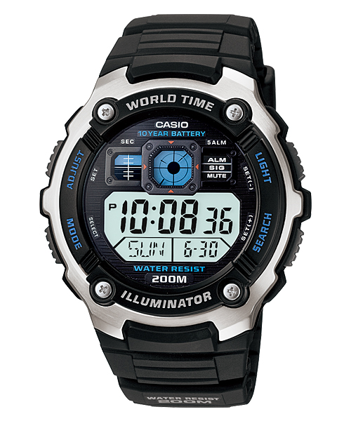 นาฬิกา คาสิโอ Casio 10 YEAR BATTERY รุ่น AE-2000W-1AV