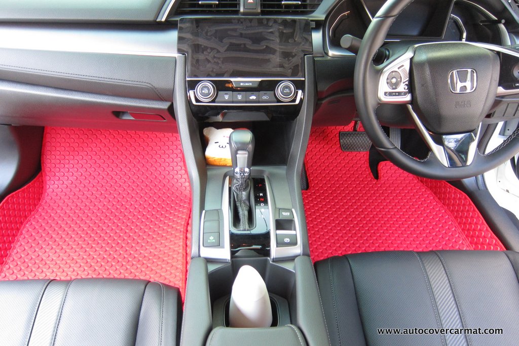 พรมปูพื้นรถยนต์ พรมกระดุม รถ HONDA CIVIC (FC) ปี 2016-2020 ชุดภายในห้องโดยสาร จำนวน 12 ชิ้น