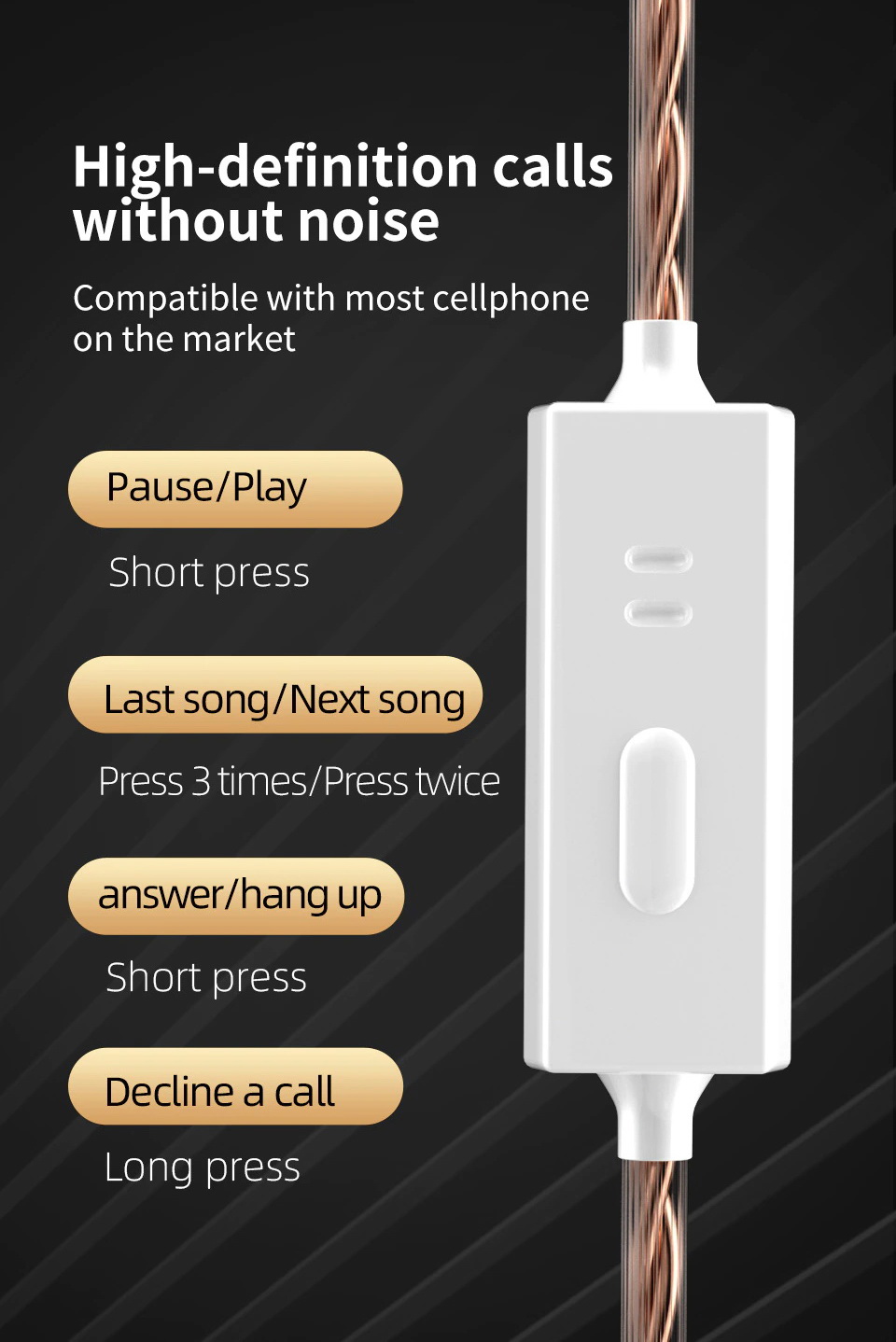 ขาย CCA CRA หูฟัง Dynamic ระดับ HiFi ที่ไม่ธรรมดาเบสลึกหนักแน่น