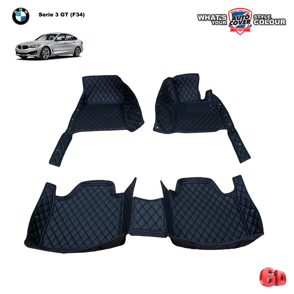 พรมรถยนต์ 6 D รถ BMW Serie 3 GT รหัสตัวถัง F34 ปี 2019-2022 ชุดภายในห้องโดยสาร จำนวน 3 ชิ้น
