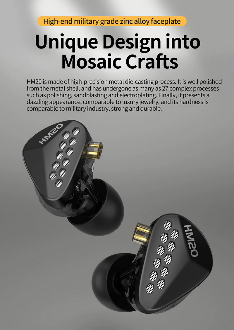 ขาย CCA HM20 หูฟัง Hybrid 8 ไดรเวอร์ 7BA+1DD ซาวสเตจกว้าง ประกันศูนย์ไทย