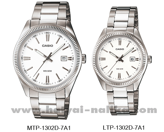 นาฬิกา คาสิโอ Casio SETคู่รัก รุ่น MTP-1302D-7A1+LTP-1302D-7A1 ของแท้ รับประกัน 1 ปี
