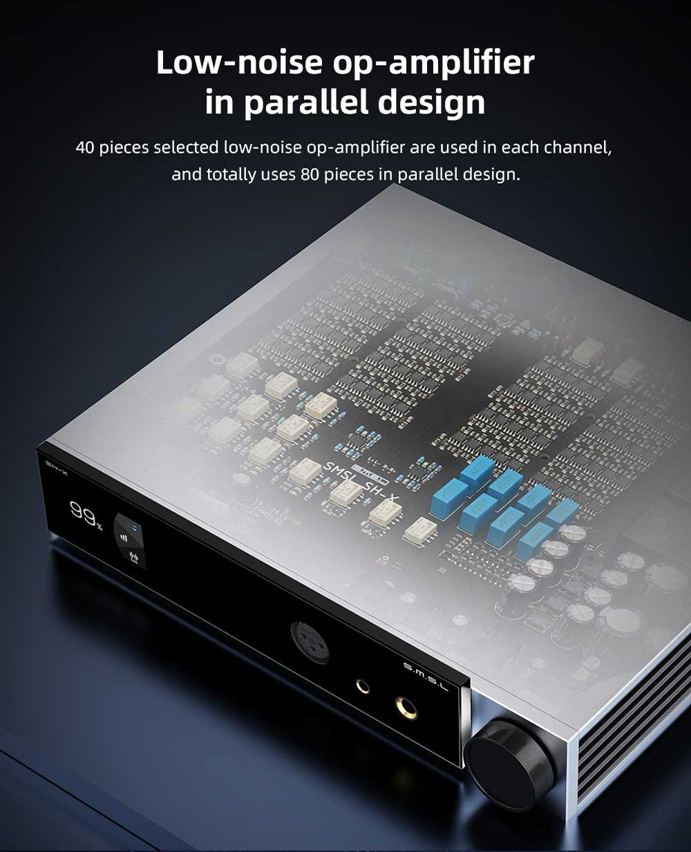 SMSL SH-X Headphone Amplifier ตั้งโต๊ะ กำลังขับสูง รองรับ Hi-Res ประกันศูนย์ไทย