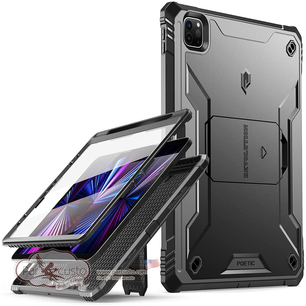เคสกันกระแทก Apple iPad Pro 11 2021/2020/2018 [Revolution] จาก Poetic [Pre-order USA]