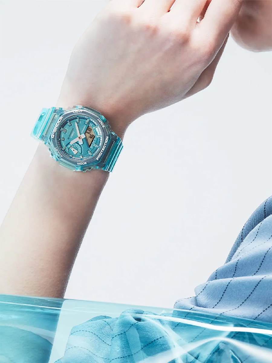 นาฬิกา Casio G-Shock Women ไซส์มินิ GMA-S2100SK Metallic Skeleton series รุ่น GMA-S2100SK-2A ของแท้ รับประกัน1ปี