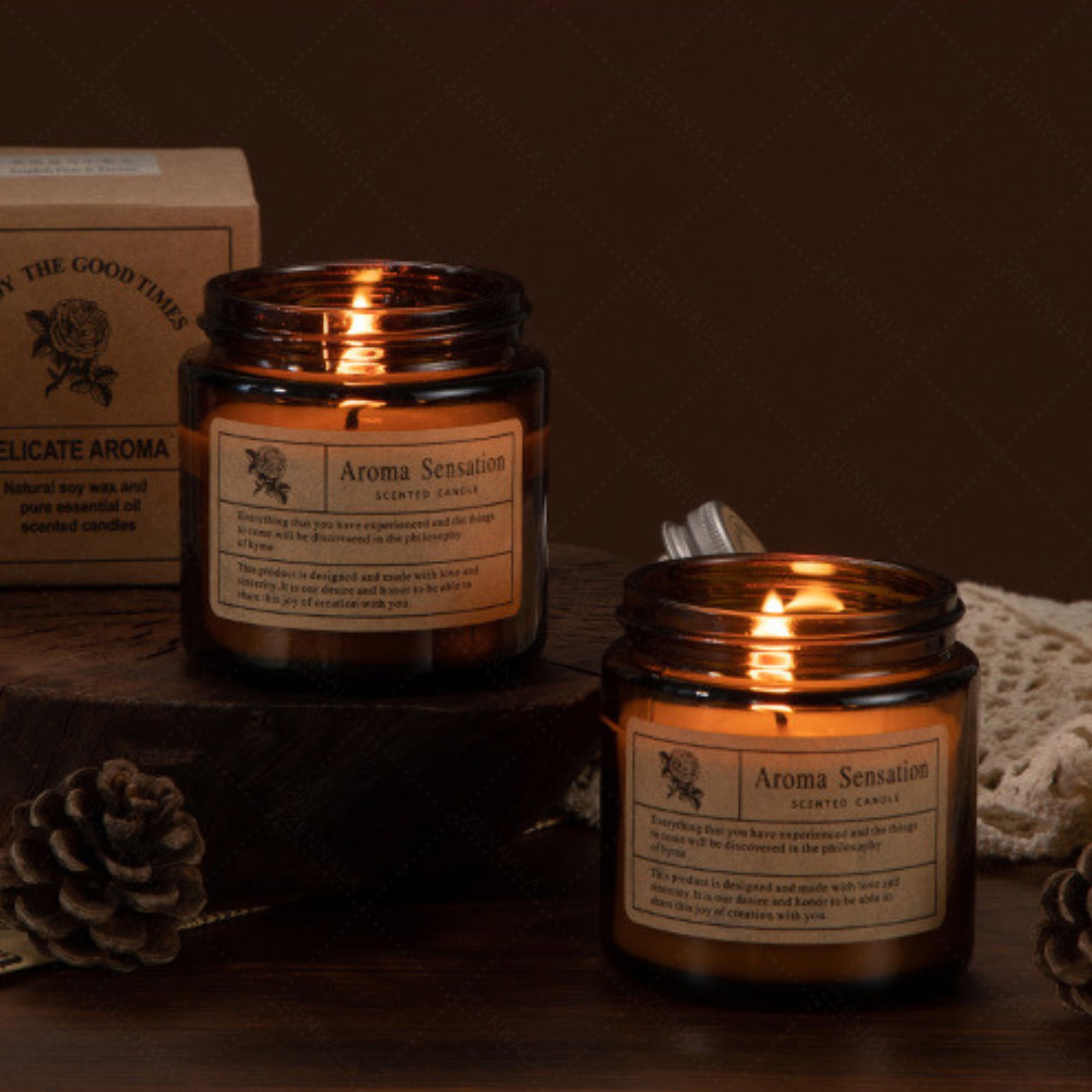 เทียนหอมอโรม่าไขถั่วเหลือง Scented Candle Soy wax น้ำหนักเทียน 80 กรัม