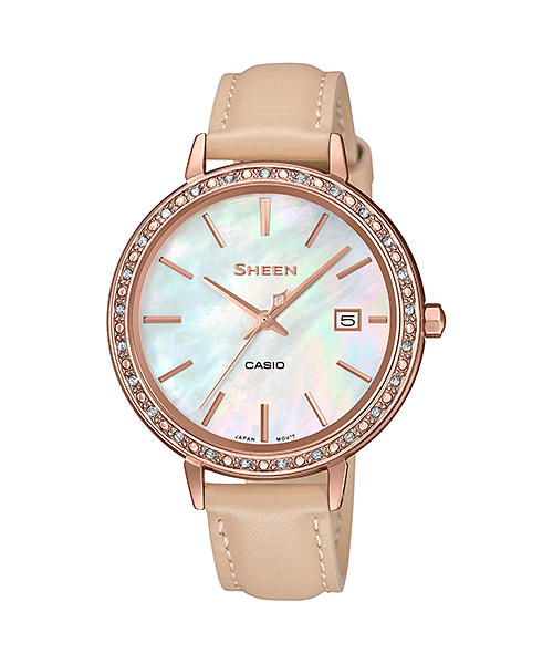 นาฬิกา คาสิโอ Casio SHEEN 3-HAND Analog SHE-4052 series รุ่น SHE-4052PGL-7B ของแท้ รับประกัน1ปี