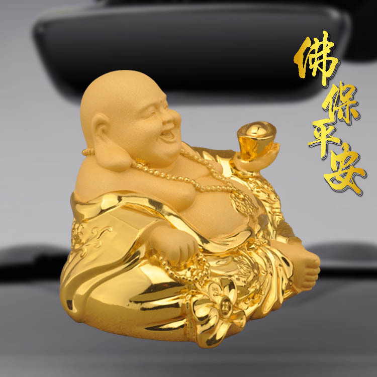 พระสังกัจจายน์ ถือก้อนทอง สีทอง องค์เล็ก