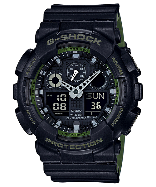 นาฬิกา Casio G-Shock Limited Layered Color series รุ่น GA-100L-1A (ดำเขียวทหาร) ของแท้ รับประกัน1ปี