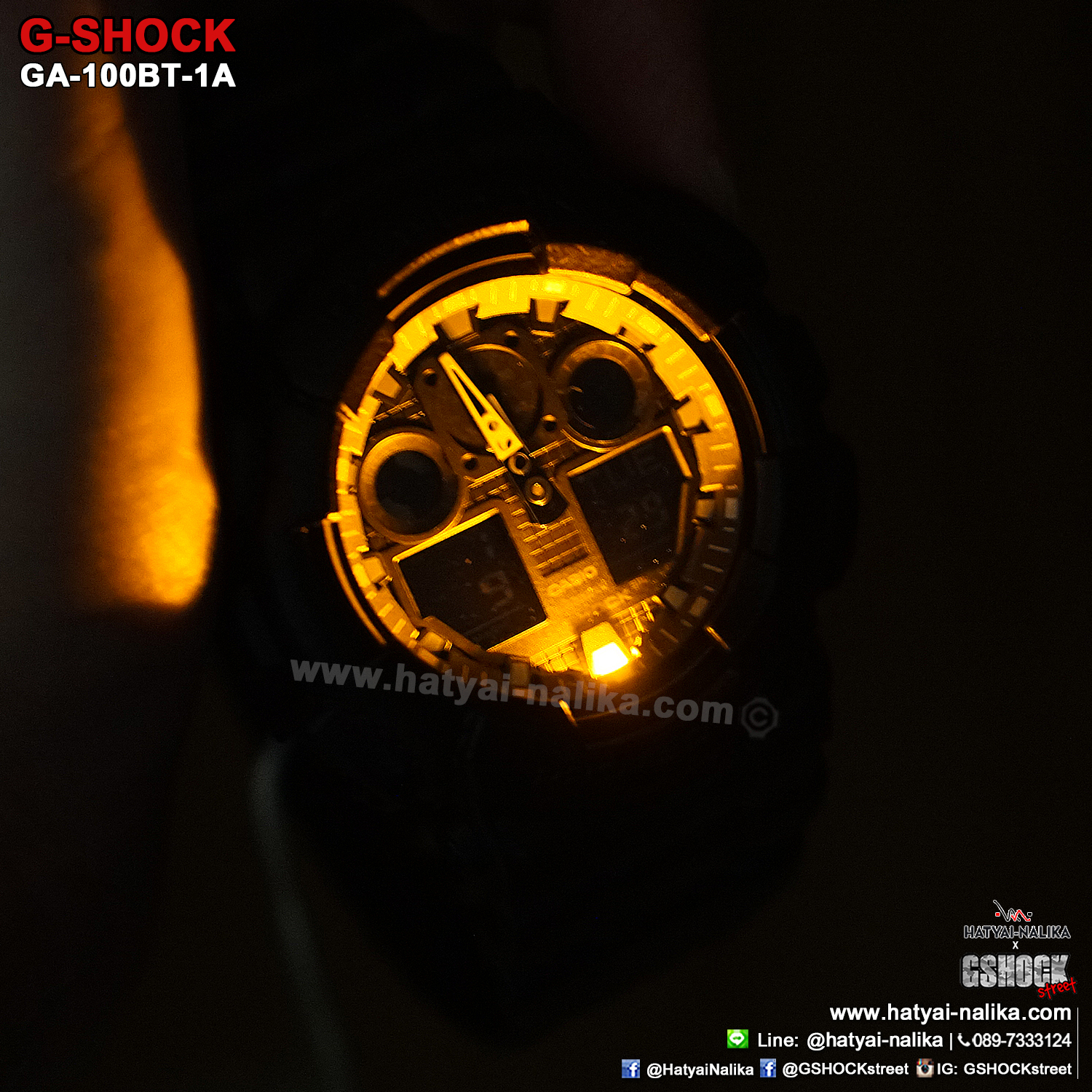 นาฬิกา Casio G-Shock Limited Black Leather Texture series รุ่น GA-100BT-1A ของแท้ รับประกัน1ปี