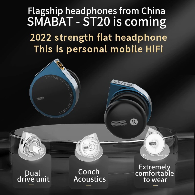 SMABAT ST20 PRO หูฟังเอียบัด 2 ไดรเวอร์ 1BA+1DD ระดับเรือธง ประกันศูนย์ไทย