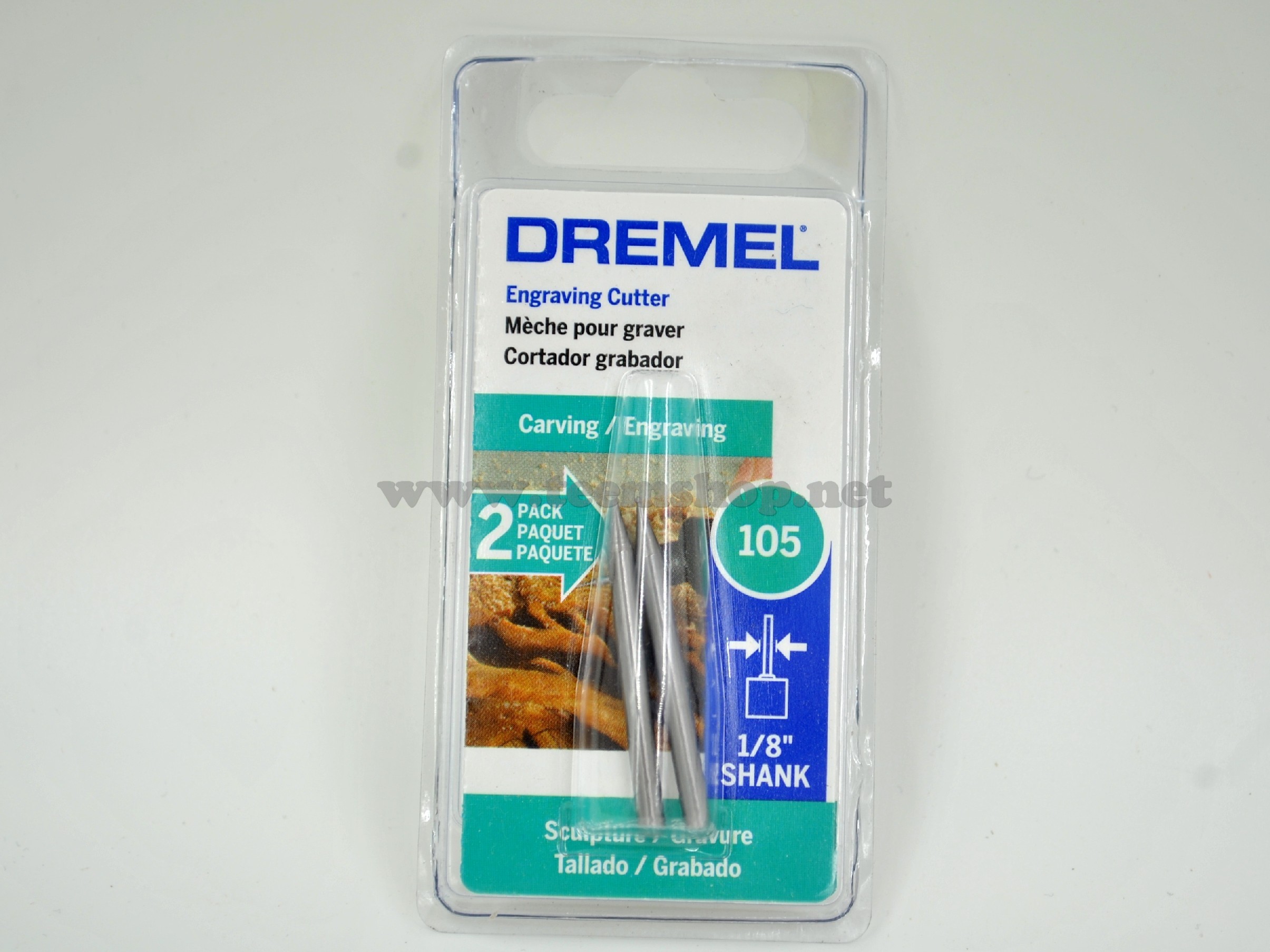 26150105AE DREMEL 105-05 เหล็กเจียร์แกน 3.2มม. 0.8มม. แพ็ค2ตัว