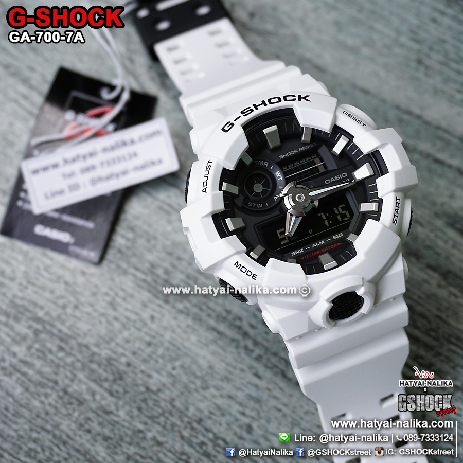 นาฬิกา คาสิโอ Casio G-Shock Standard ANALOG-DIGITAL รุ่น GA-700-7A ของแท้ รับประกัน 1 ปี