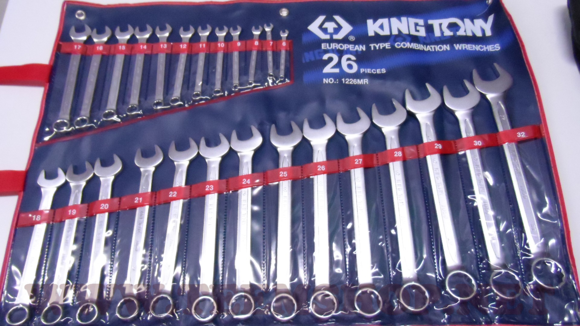 KINGTONY ประแจแหวนข้างปากตาย 26 ตัวชุด 6-32mm. NO.1226MR