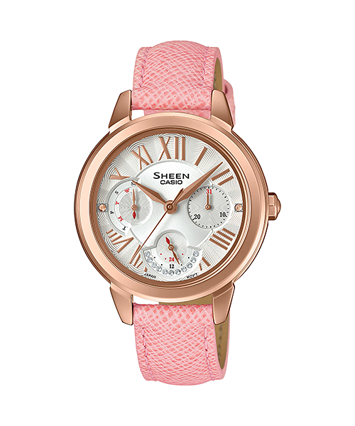 นาฬิกา คาสิโอ Casio SHEEN MULTI-HAND SHE-3059 series รุ่น SHE-3059PGL-7A ของแท้ รับประกัน1ปี
