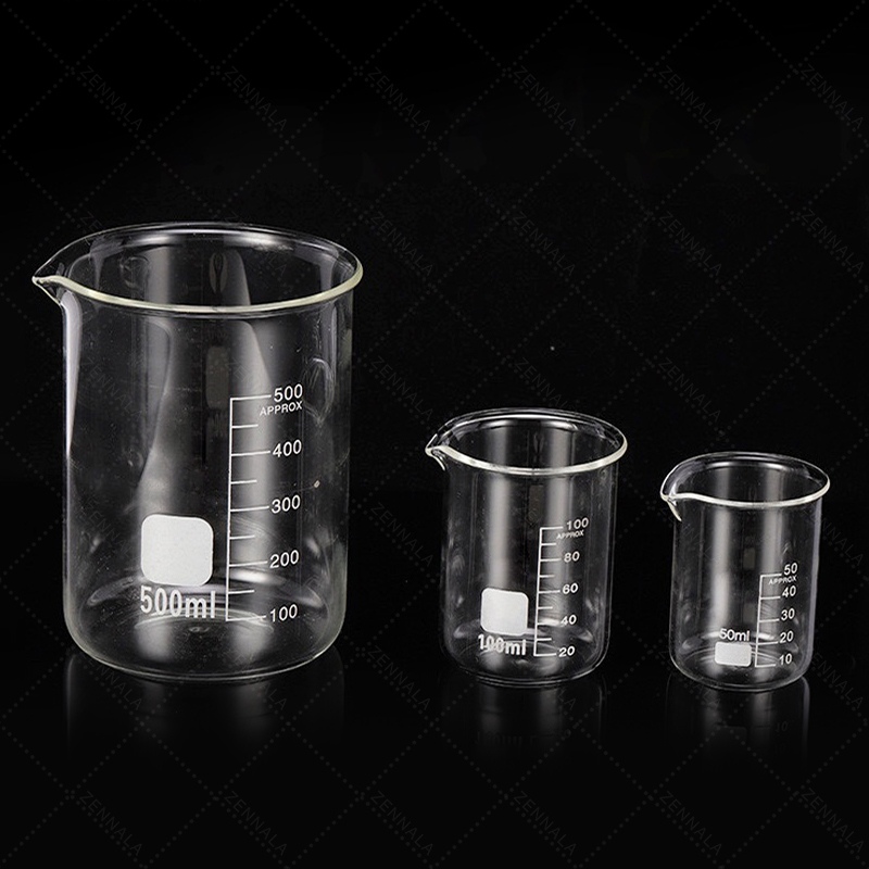 บีกเกอร์แก้ว Glass Beaker มีให้เลือก 8 ขนาด