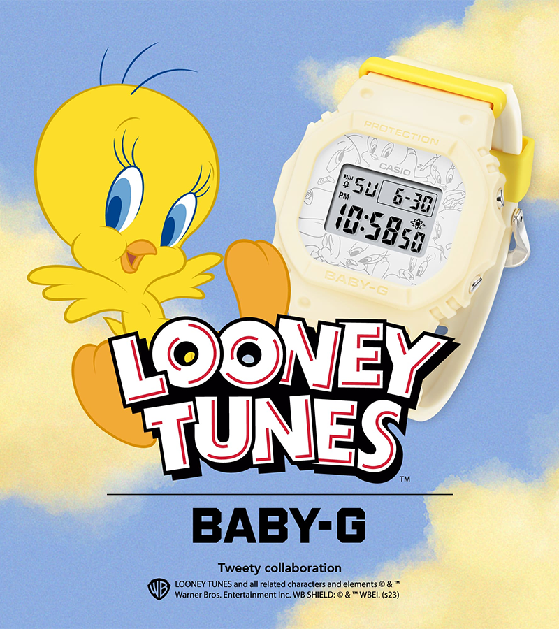 นาฬิกา Casio BABY-G x TWEETY Limited Looney Tunes Collaboration Model รุ่น BGD-565TW-5 ของแท้ รับประกัน1ปี