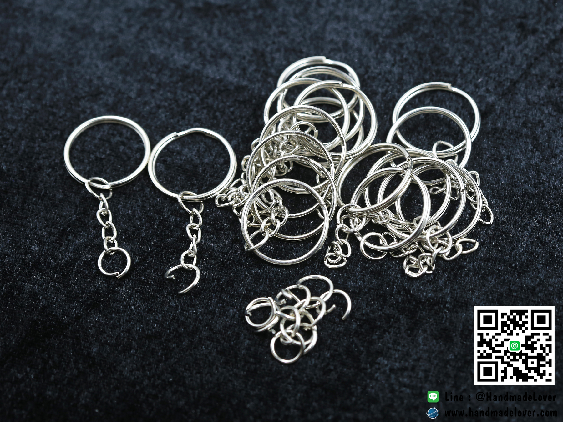 พวงกุญแจ สีนิเกิล 2.4 ซม.