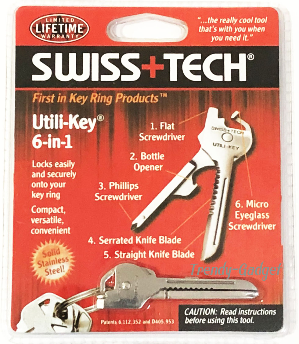 Swiss Tech Utili-Key 6 in 1 พวงกุญแจเครื่องมืออเนกประสงค์