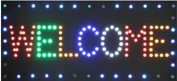 ป้ายไฟ LED OPEN สีรวม 48x25 cm.