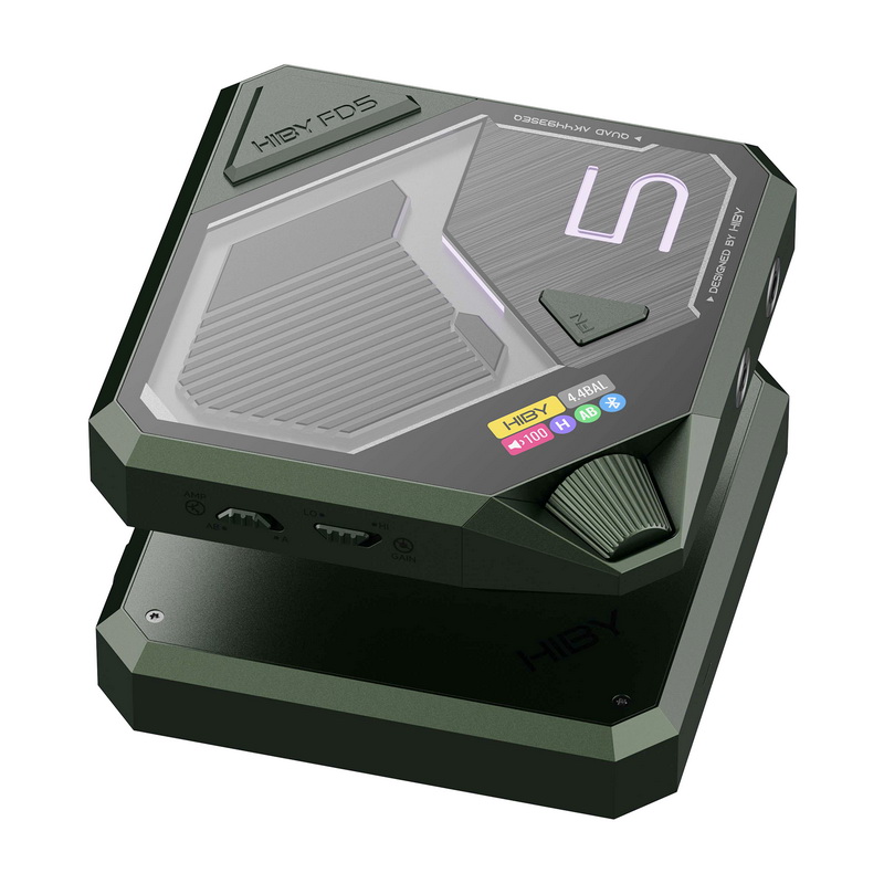 Hiby FD5 DAC/AMP ตั้งโต๊ะ Class A/AB ชิป AKM4493 x4 ในธีมไซเบอร์พังค์ รองรับ MQA ประกันศูนย์ไทย