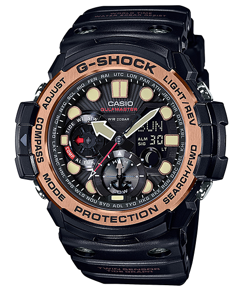 นาฬิกา Casio G-Shock GULFMASTER Twin Sensor Vintage Rose Gold series รุ่น GN-1000RG-1A ของแท้ รับประกัน1ปี