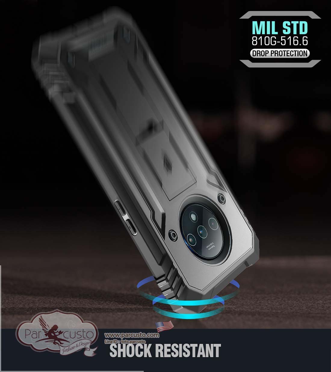 เคสกันกระแทก OnePlus 7T [REVOLUTION] จาก POETIC [Pre-order USA]