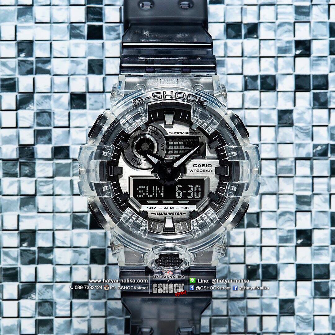 นาฬิกา Casio G-Shock Special color SKELETON series รุ่น GA-700SK-1A ของแท้ รับประกัน1ปี