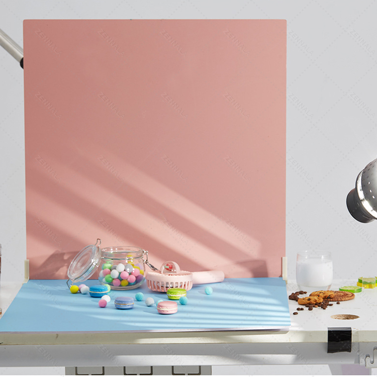 ฉากถ่ายรูปสินค้า สีพื้น 1แผ่น2สี ขนาด 60x60 cm. มีหลายสีให้เลือก