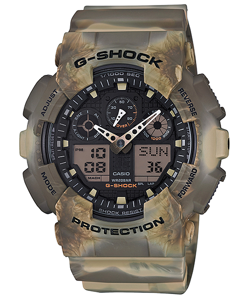 นาฬิกา Casio G-Shock Limited model Marble Camouflage series รุ่น GA-100MM-5A ของแท้ รับประกัน 1 ปี