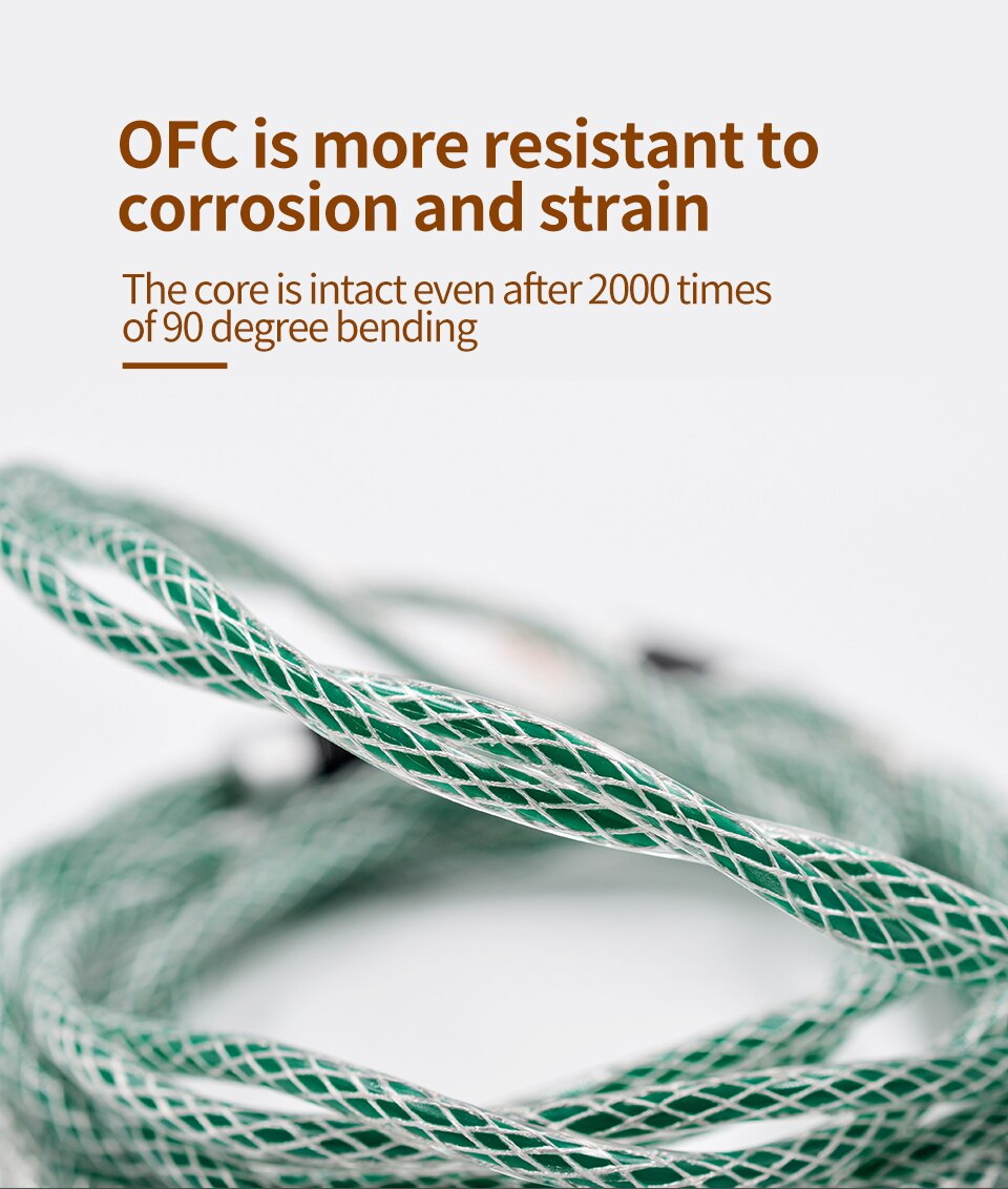 สายหูฟัง KZ NEO VENOM สาย OFC ชุบเงินถักขั้ว KZพินC