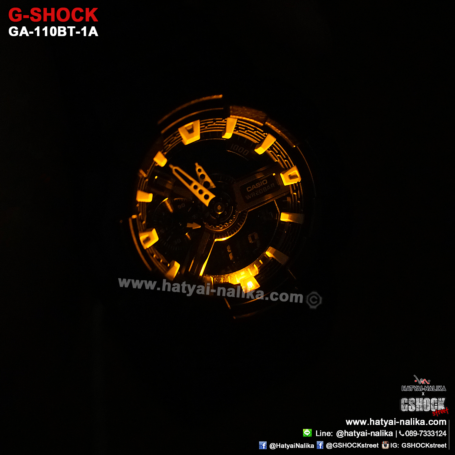 นาฬิกา Casio G-Shock Limited Black Leather Texture series รุ่น GA-110BT-1A ของแท้ รับประกัน1ปี