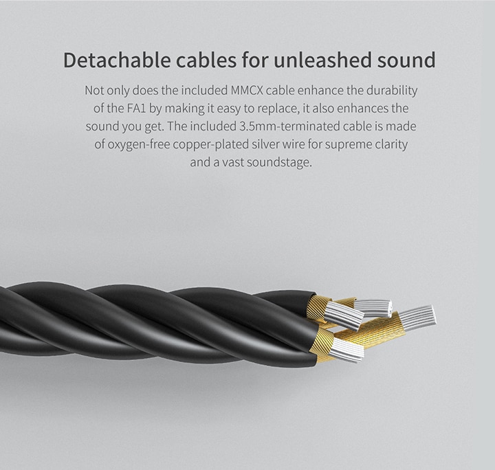 FiiO FA1 หูฟัง Pure Balanced 1 ไดร์เวอร์ ถอดสายได้