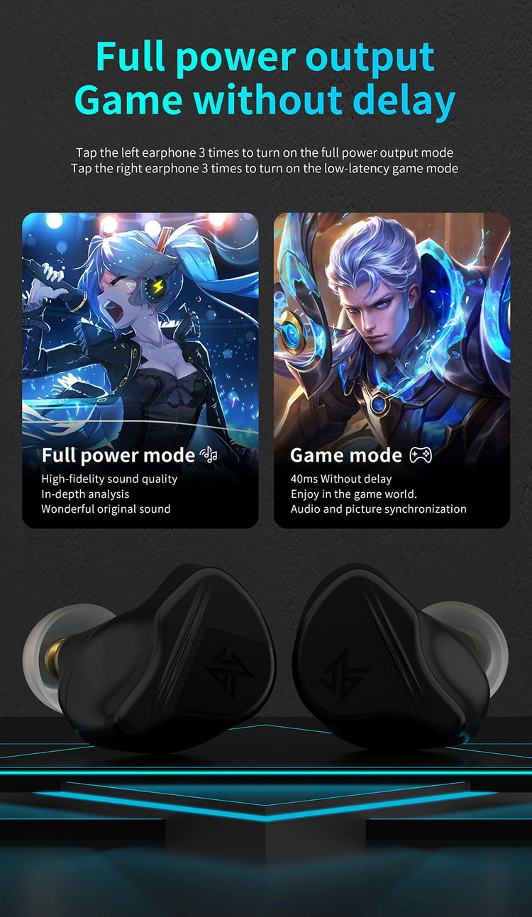 ขาย KZ VXS หูฟัง TWS หูฟังไร้สายรองรับ Bluetooth5.2 ประกันศูนย์ไทย