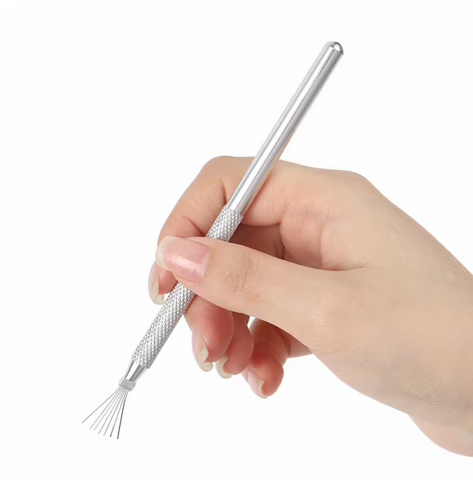 ปากกาโลหะวาดเส้น 7 เข็ม สำหรับเพ้นท์เล็บ วาดลายเส้น ดึงสีเจลใยแมงมุม #อุปกรณ์ทำเล็บ