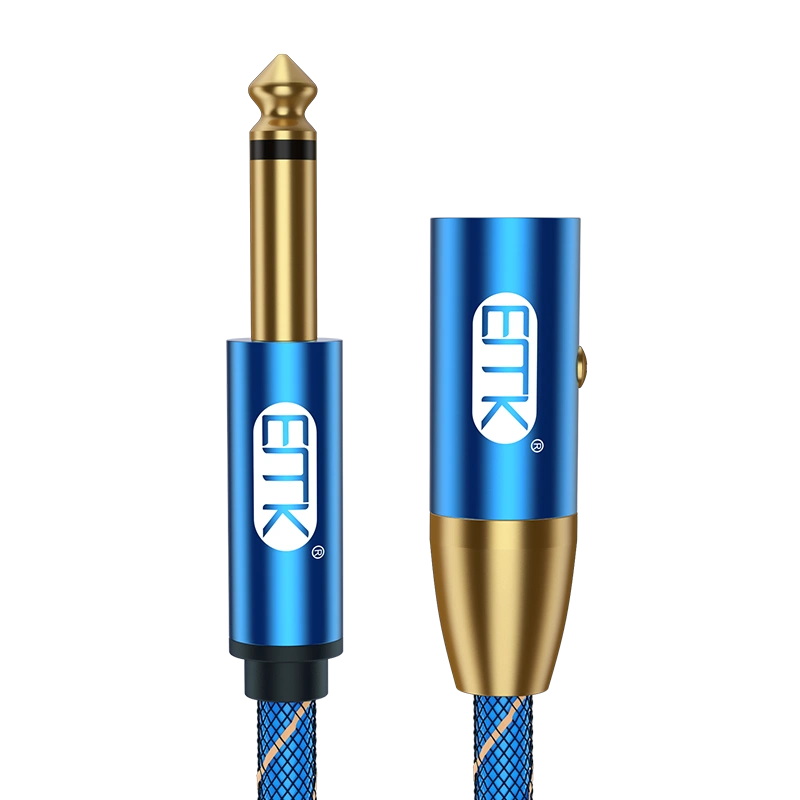 ERTK XLR6.35toXLR ตัวผู้ สำหรับใช้งานกับเครื่องเสียง, เครื่องขยายเสียง, มิกเซอร์, ไมโครโฟน ประกันศูนย์ไทย