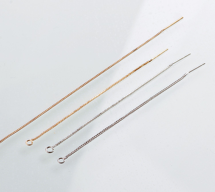 โซ่ต่างหูโลหะ แบบข้อพับ ขนาดยาว 80 มิล (คู่)