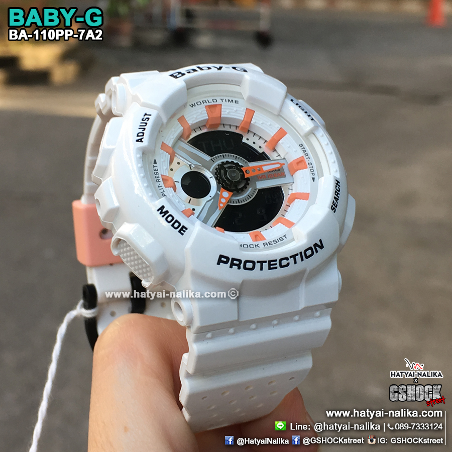 นาฬิกา Casio Baby-G Punching Pattern series รุ่น BA-110PP-7A2 (สายลายฉลุ) ของแท้ รับประกัน1ปี