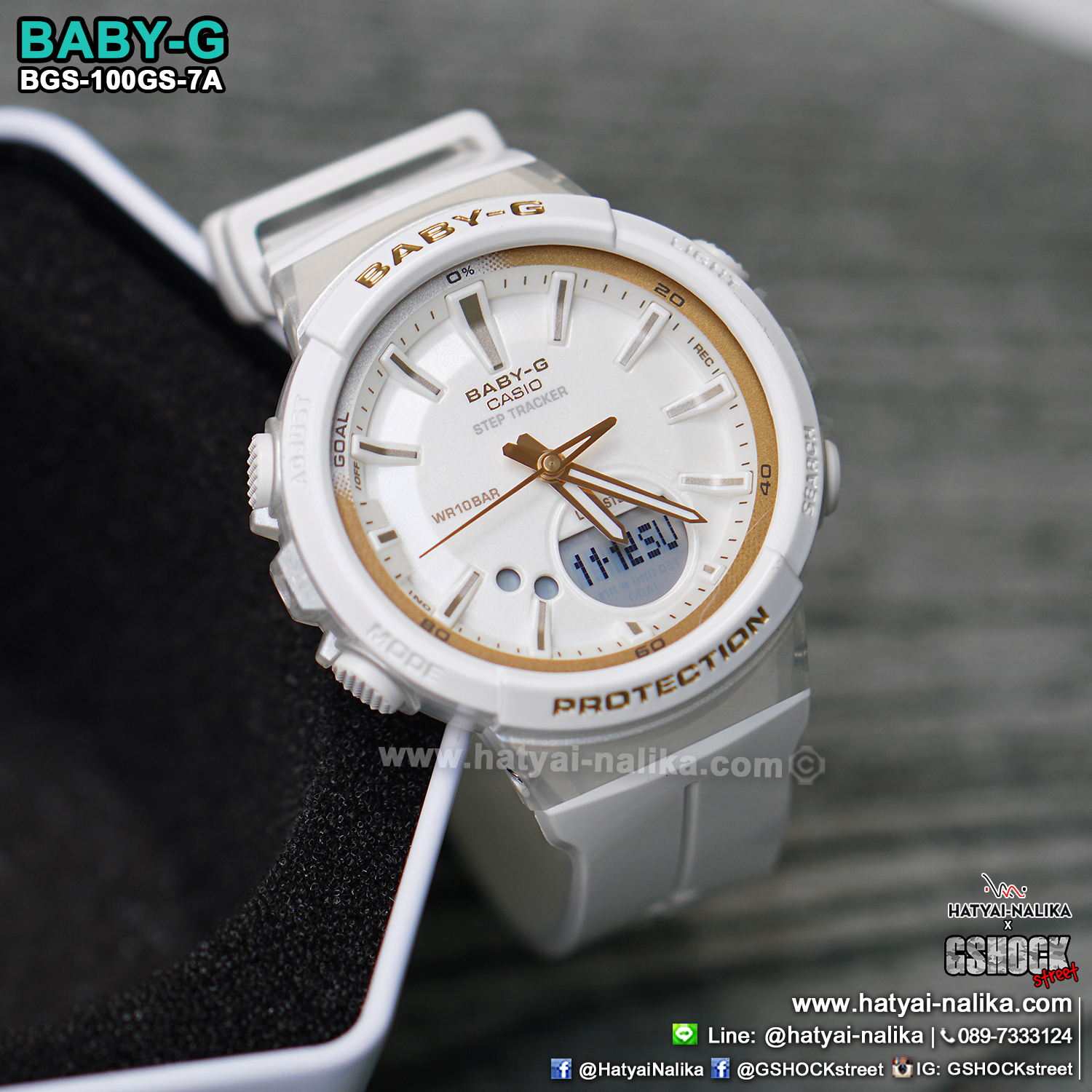 นาฬิกา Casio Baby-G for Running BGS-100GS Glamorous Sporty series รุ่น BGS-100GS-7A ของแท้ รับประกัน1ปี