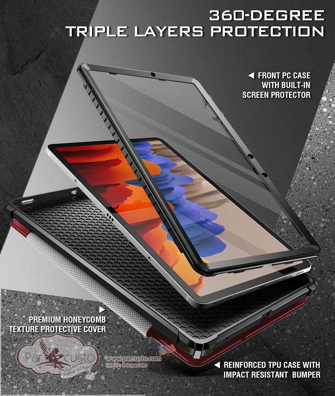 เคสกันกระแทก Samsung Galaxy Tab S7/S8 [Explorer] จาก POETIC [Pre-order USA]